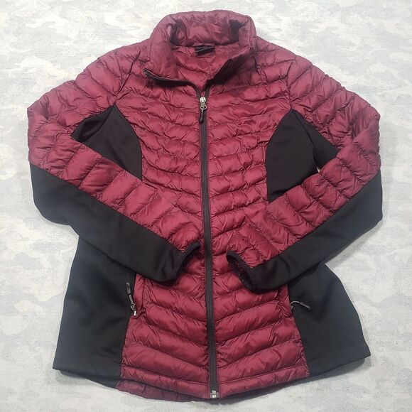 32 Degree Heat Puffer Jacket Womens Small Red Merlot‎ Zip Up Outdoors - Picture 1 of 10